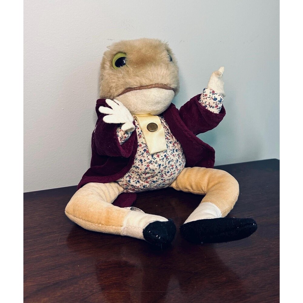 Eden Jeremy Fisher Frog Plush Beatrix Potter Red Coat 12"